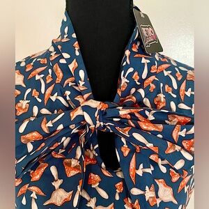 BRAND NEW WITH TAGS - Retrolicious Mushrooms Bow Top
